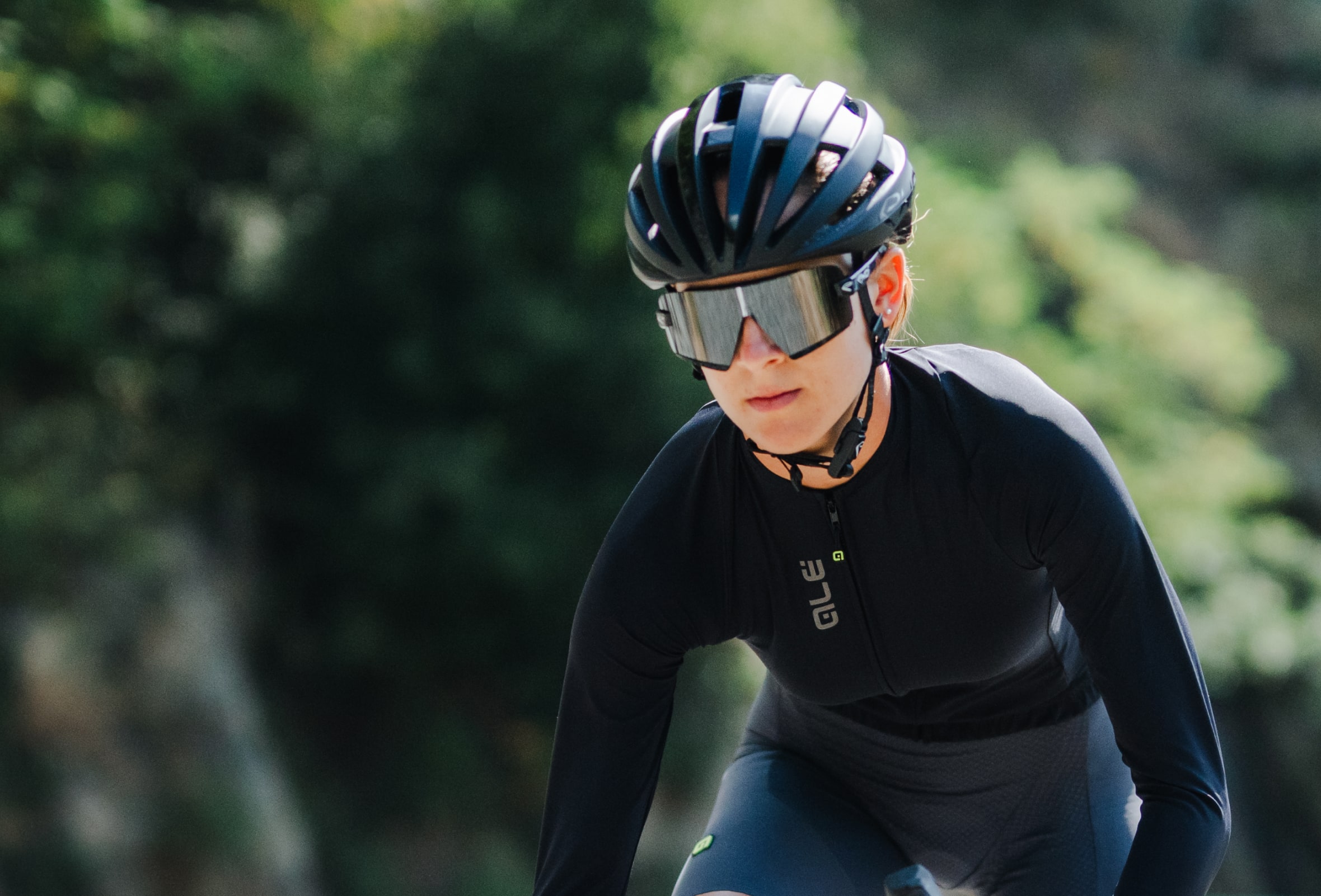 Koszulka rowerowa damska Alé Cycling Solid Color Block 2.0 LS